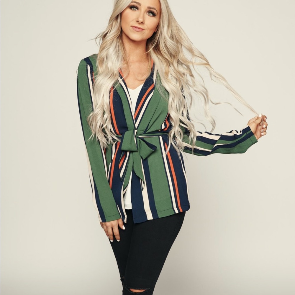 Lightweight Striped Blazer